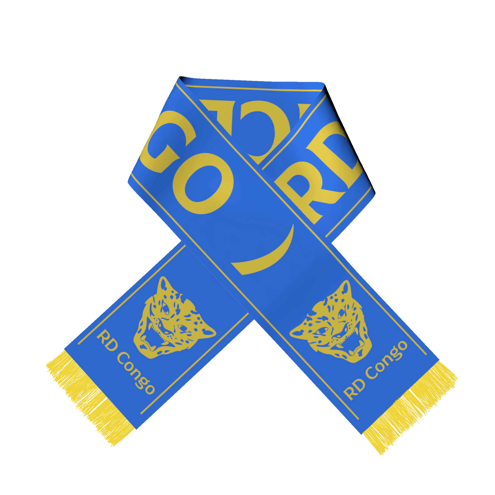 Écharpe football "LA JUSTICE DE DIEU" (Jaune)