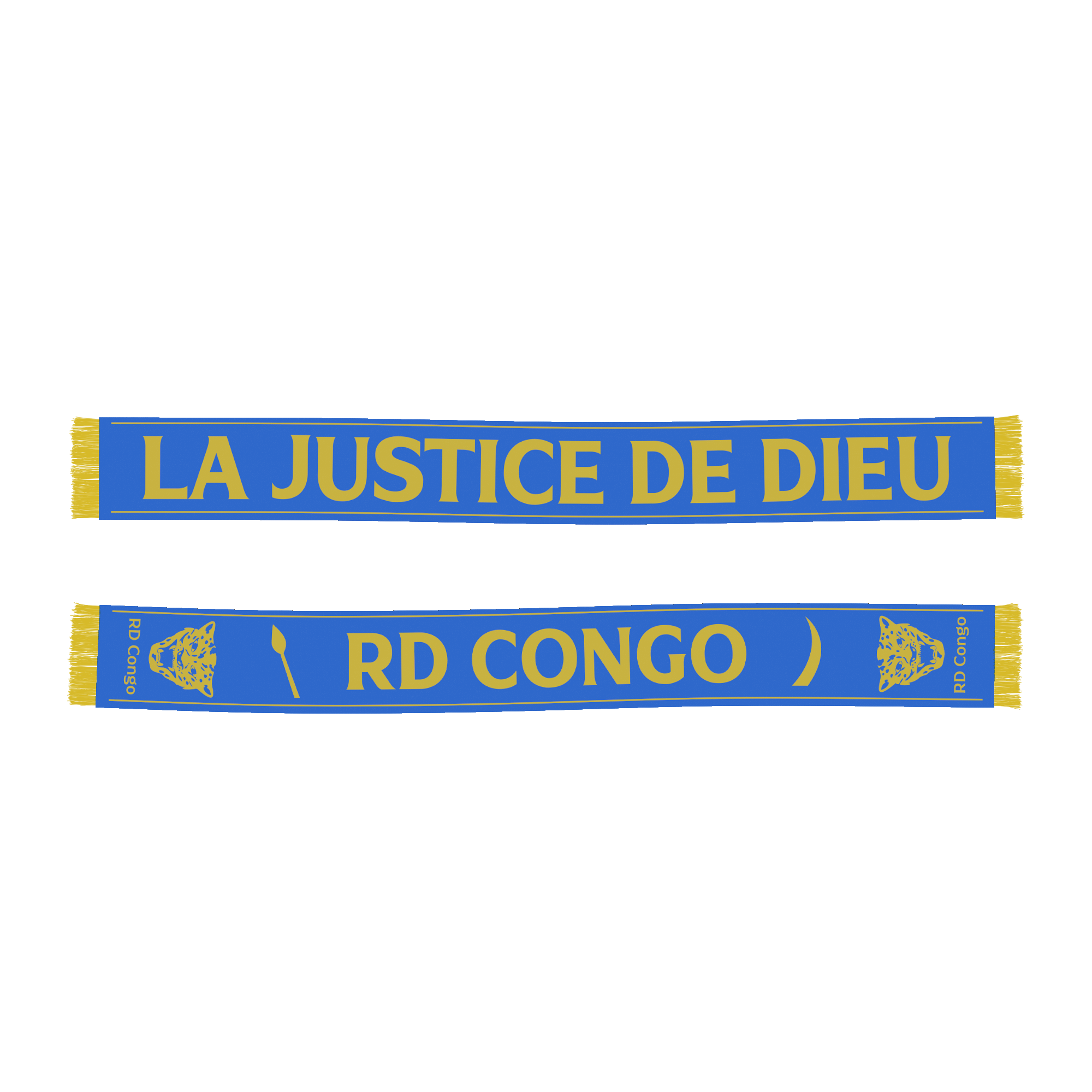Écharpe football "LA JUSTICE DE DIEU" (Jaune)