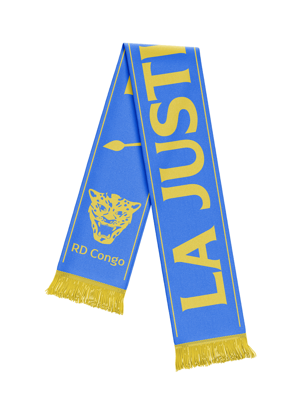 Écharpe football "LA JUSTICE DE DIEU" (Jaune)