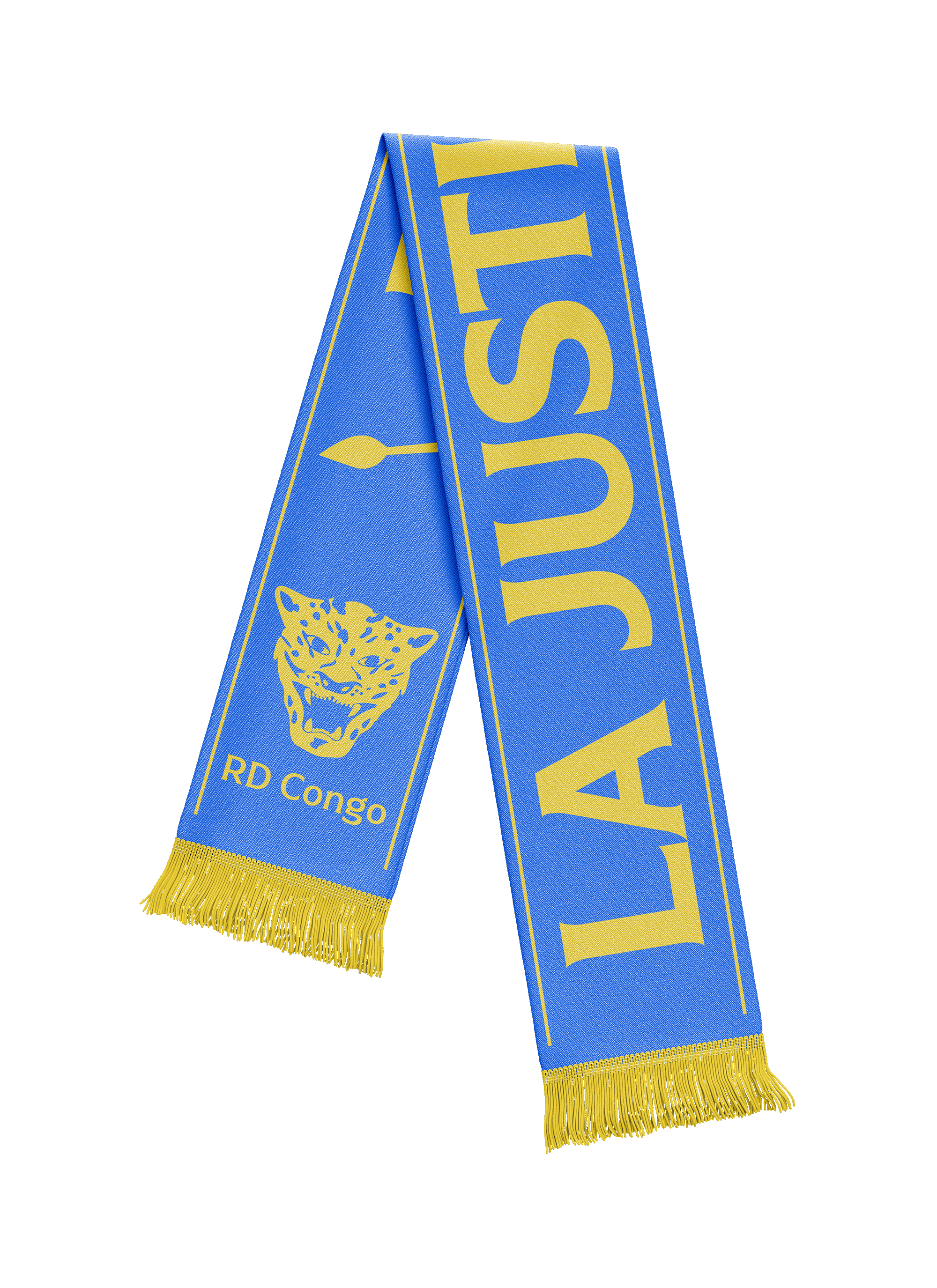 Écharpe football "LA JUSTICE DE DIEU" (Jaune)