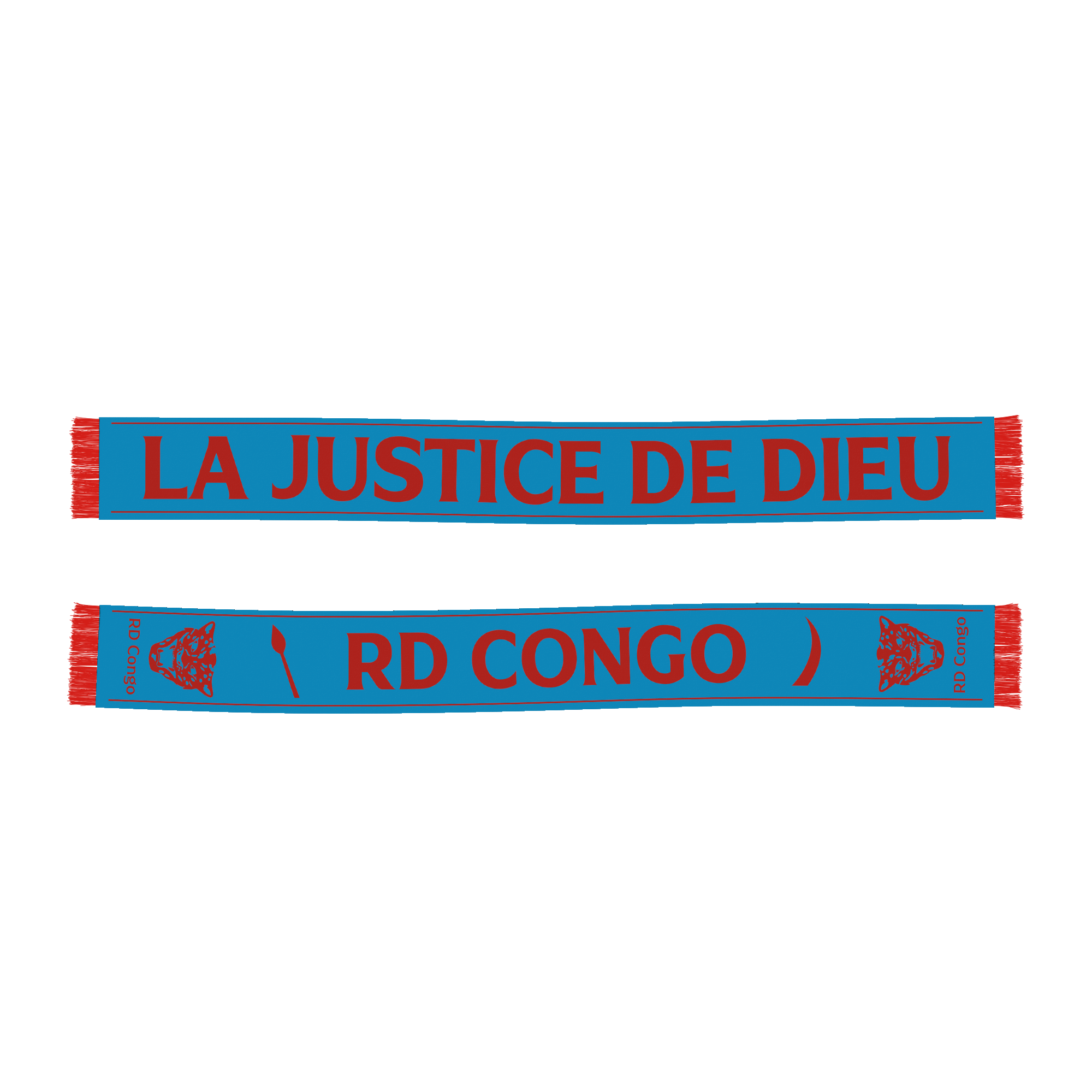 Écharpe football "LA JUSTICE DE DIEU" (Bleu)