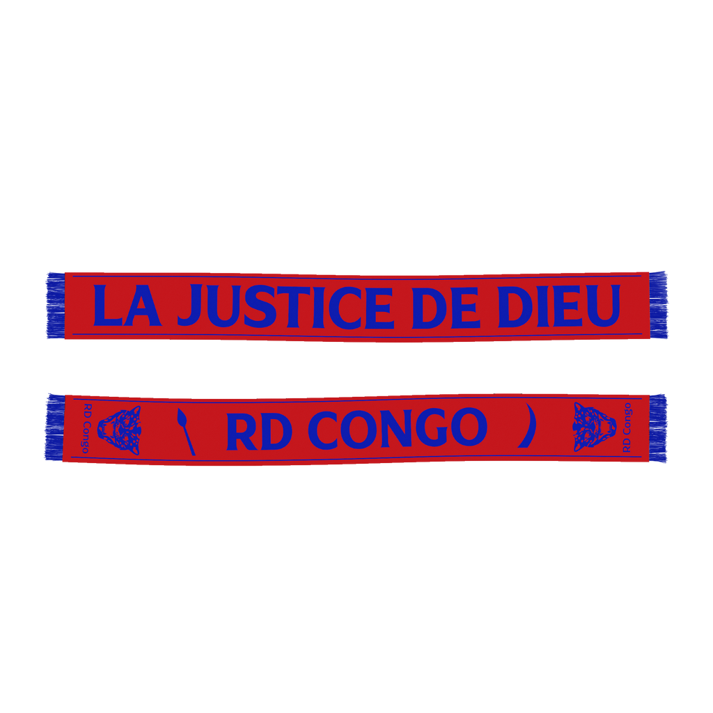 Écharpe football "LA JUSTICE DE DIEU" (Rouge)