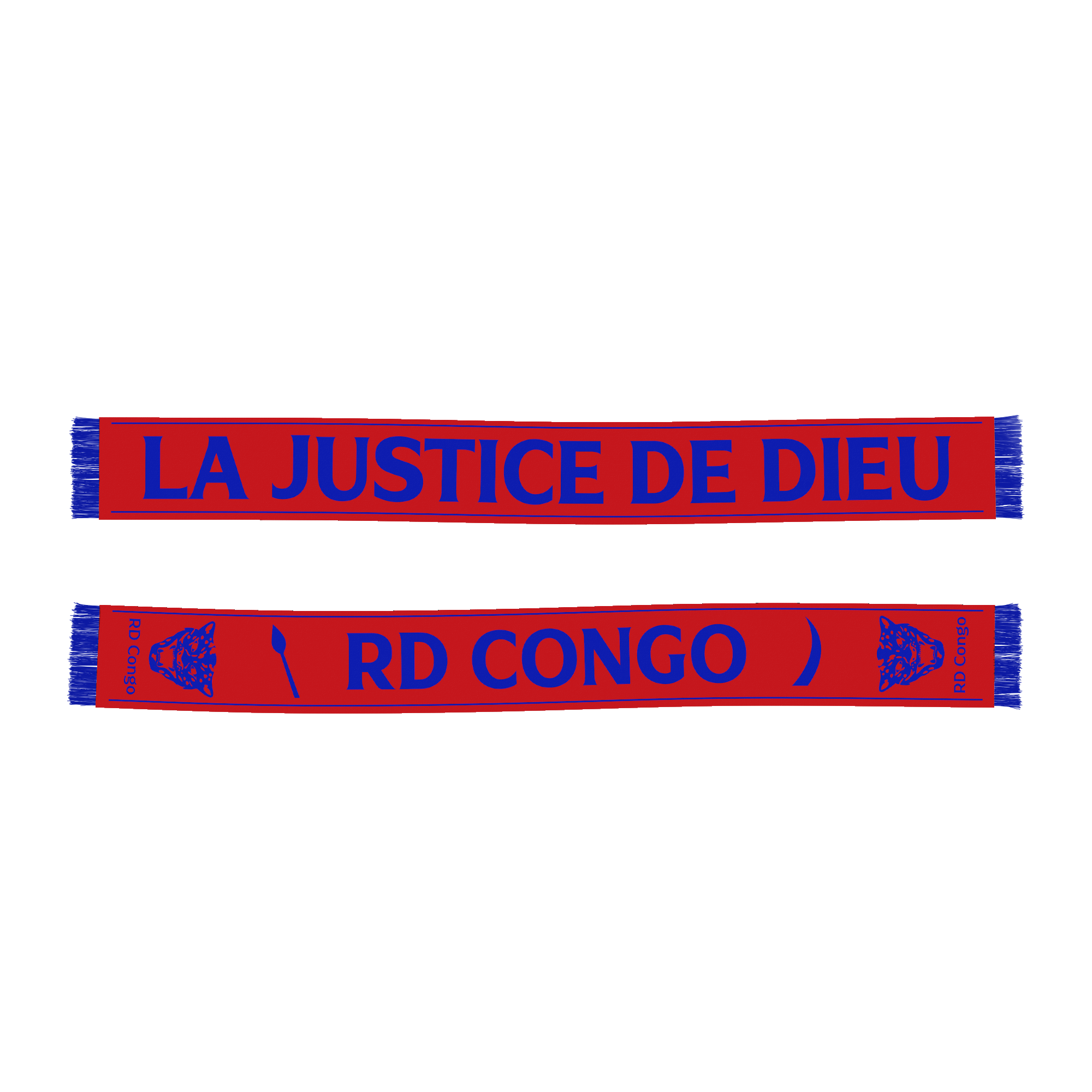Écharpe football "LA JUSTICE DE DIEU" (Rouge)